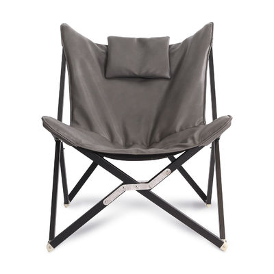 Folding Steel Tube Modern Comfort Chair , Butterfly Stylish Chairs For Living Room