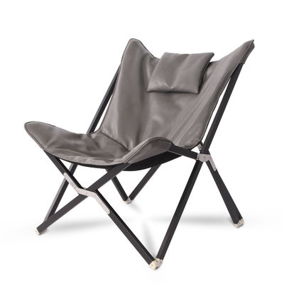 Folding Steel Tube Modern Comfort Chair , Butterfly Stylish Chairs For Living Room
