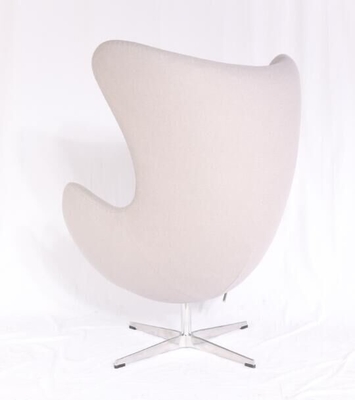 Elegance And Luxury Style Grey Fabric Egg Chair Modern Leisure Chair with Swivel Base