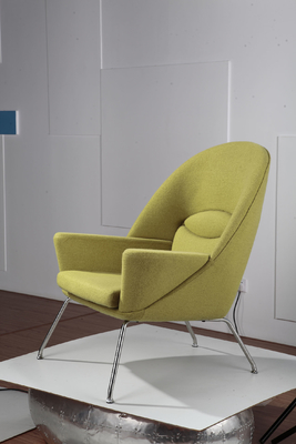 Fabric Upholstered Oculus Modern Leisure Chair / Comfortable Living Room Chairs