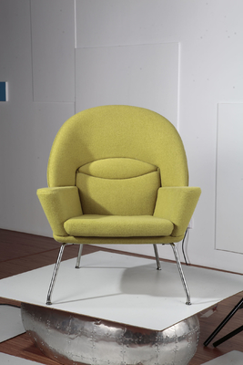 Fabric Upholstered Oculus Modern Leisure Chair / Comfortable Living Room Chairs