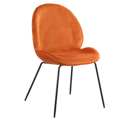 Sedia arancio elegante dello scarabeo di Gubi di colore/tessuto domestico che pranza le sedie