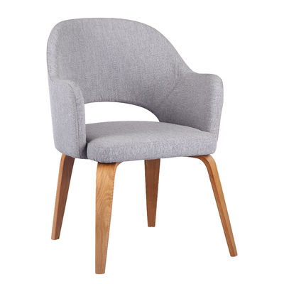 Cashmere grigio delle sedie moderne del ristorante di dimensione 90*65*65cm ricoperto con 4 - base di legno delle gambe