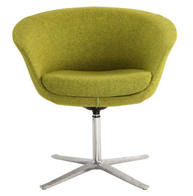 Sedie di seduta moderne del cashmere della base verde della parte girevole per il ristorante o la caffetteria